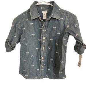 Carters‎ denim glasses button up